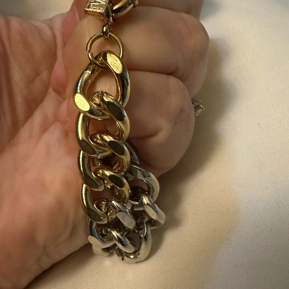 New Luv AJ Tri-Tone Ombre Chain Link Bracelet with‎ original protective bag.